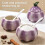 Ceramic Salt Container,Onion Shaped Salt Cellar ,Salt Cellar with Lid and Spoon,Multi-Purpose Kitchen Spice Container 4