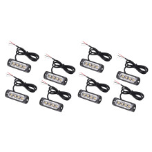 8PZ 4 Luci Lampeggianti Ambra di Recupero Ambra Un LED 12V 24V Lampeggiamento Arancione Grill Lampeggiante