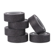 Schwarzes Glitzer-Washi-Tape – 12 Rollen