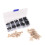 100 occhielli di sicurezza in plastica nera da 6-12 mm con rondelle 1