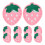 Aardbei harsknopen, 10 stuks, roze plastic naaiknopen 1
