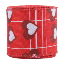 Valentinstag-Drahtband mit Herz- und Lippenmotiv, 5 cm