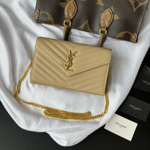 YSL Monogram WOC Caviar Envelope 360452