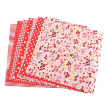 Baumwollstoffquadrate 25x25cm rot 7 Stück