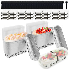 100 Pack Mini Loaf Pans with Lids, Disposable Aluminum Foil Baking Tins for Individual Cakes – Compatible with Standard Ovens