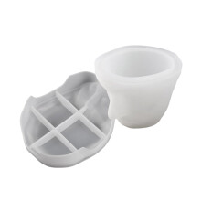 Silikone abstrakt ansigtsform til lerbordskånere – Cup & Dish