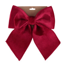 Velvet Bows for Christmas Tree, Christmas Decorations High-end Gold Velvet Bow Christmas Flocking Bow Large Red