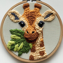 Babygiraffstansnålskit – DIY-broderiset med