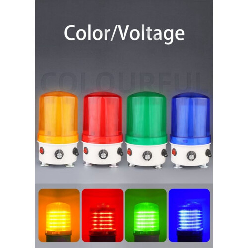 Volume Control Indicator Light with Rotating Beacon and Adjustable Decibel Yellow