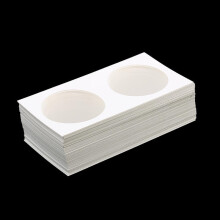 50PCS 31.5mm Square Cardboard Coin Album Commemorative Coin Storage Box with Paper Clip Protector
