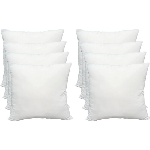 Conjunto de 8 enchimentos para almofadas decorativas de luxo, 45x45cm (18x18 polegadas)