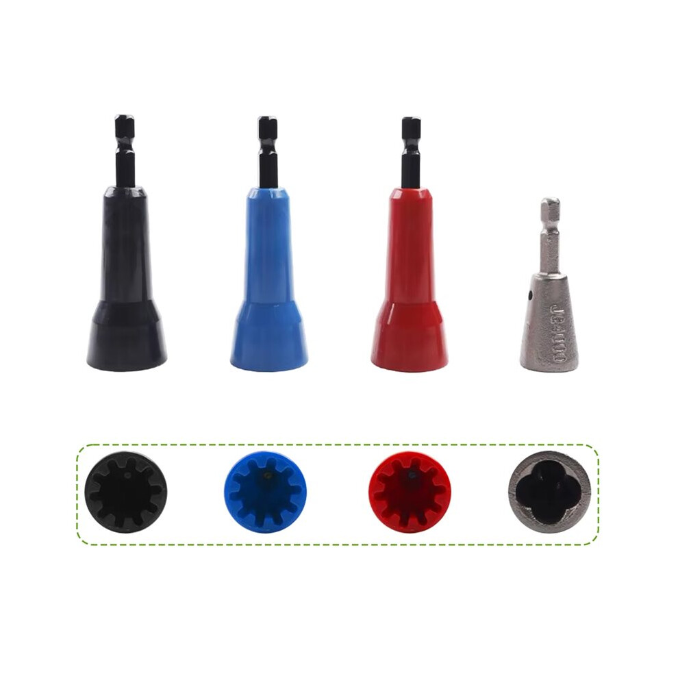 4Pcs Wire Twister Fast Wire Twister Tool With 1/4" Chuck Professional Electrician Accessories For Power Drill Drivers 4711724307141