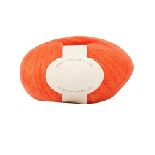 Μπάλα από μαλλί μοχέρ πορτοκαλί-κόκκινο, μαλακό, μεσαίου βάρους, 12 τεμάχια