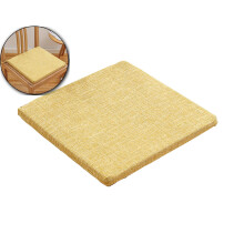 Chair Seat Cushion Thick Square High Density Foam Bench Cushion with Ties, 15.7x15.7" Chair Seating Pad Floor Cushion for Dining Kitchen Office