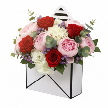 Valentine’s Day Florist Bouquet Envelope Boxes – Folding Portable Flower Packaging, Paper Wrapping Bags for Wedding, Party, Birthday, Mother’s