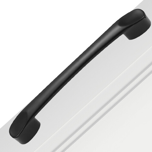 Kitchen Cabinet Door Aluminium Handle Matt Black Pull Furniture Handle Cupboards Handle Wardrobe Pull Handle 2Pcs 96mm 2