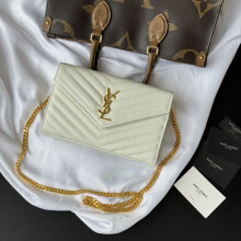 YSL Monogram WOC Caviar Envelope 360452