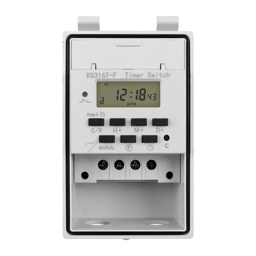 2X Automatic Digital Timer  Relay Programmable Timer Controllor with Outdoor Waterproof Box 220V 1