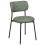 Beliani Set of 2 Dining Chairs CASEY Fabric Dark Green 4
