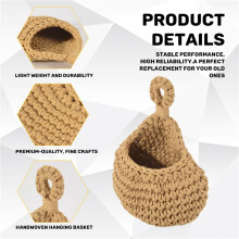 Panier de Rangement en Jute pour Pommes de Terre et Oignons pour Garde-Manger Boho DéCor de Cuisine