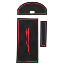 2X Car Styling Accessories Plastic Interior Armrest Storage Box for C-Hr 2016 2017 2018 Black+Red