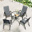 Outsunny Five-Piece Steel Patio Set, with Glass 3