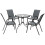 Outsunny Five-Piece Steel Patio Set, with Glass 1
