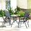 Outsunny Five-Piece Steel Patio Set, with Glass 5