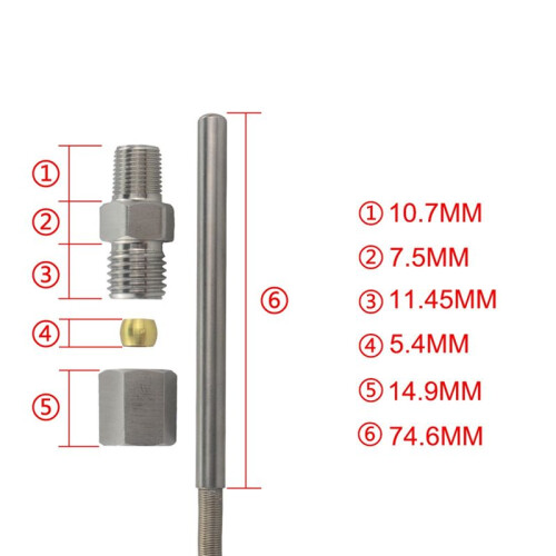2X Temperature Sensor Egt K Type Thermocouple Probe Exhaust Temperature Sensor Thread Exhaust Temperature Sensor 2