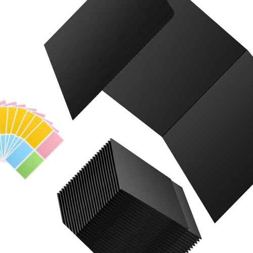 Großpackung Desktop-Sichtschutzwände aus PP-Materialien-Schwarz