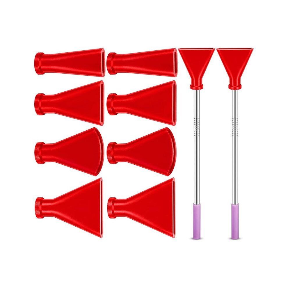 8 Pcs Acrylic Pouring Paint Supplies, Stainless Steel Straw Blow Nozzles Set Fluid Art Tools, For Fluid Art Bloom Red 6032742728328