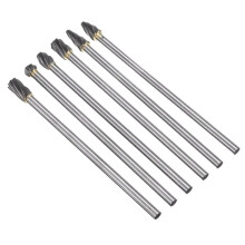 6-Teiliges Set Aus 6x10mm 150mm Langen Hartmetall-Rotationsfeilen für die Metallbearbeitung mit 6mm Schaft