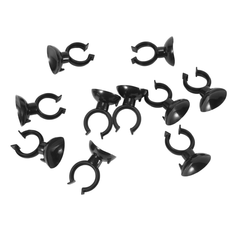 Wella Elements Black 10 Pcs Suction Cup Holder 20Mm Dia Tube Airline For Aquarium