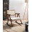 Beliani Rocking Chair RYA Wood Brown/ Light Beige 3