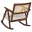 Beliani Rocking Chair RYA Wood Brown/ Light Beige 6