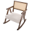 Beliani Rocking Chair RYA Wood Brown/ Light Beige 2