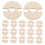 Trehatt-pomponknapper beige 50 stk 5