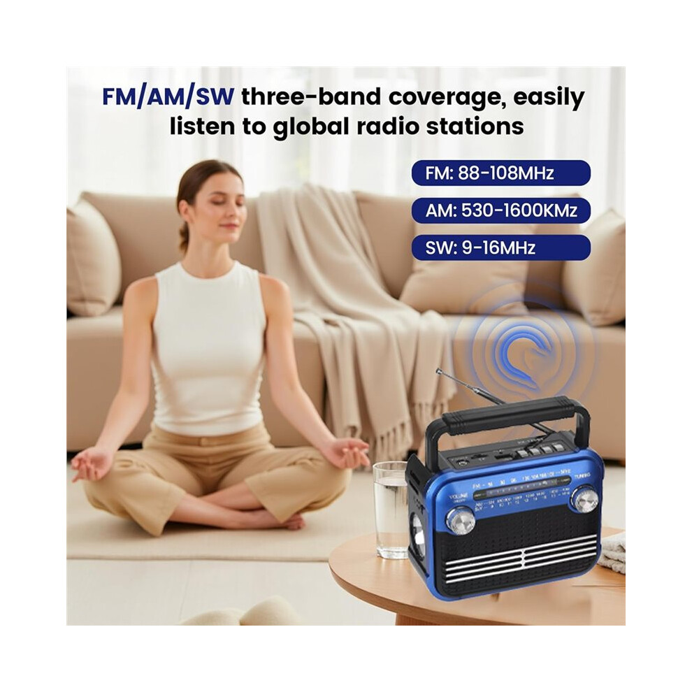 Portable Am/Fm/Sw Shortwave Radio With 5.0,Support Usb/Tf Player,Digital Tuner & Earphone Jack Red 4713947232200