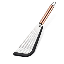 Nonstick Fish Spatula with Silicone , Silicone Fish Spatula, Heat-Resistant Fish Turner Spatula,Fish Spatulas