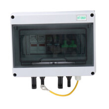 Solar Photovoltaic PV Combiner Box with -Pattern Protection 1 in 1 Out 600V Fuse MCB SPD Waterproof Box IP65