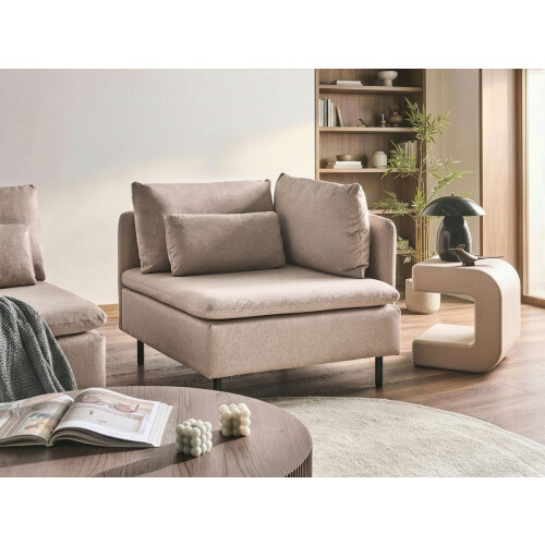 Beliani Corner Seat EGERIS Fabric Beige 1