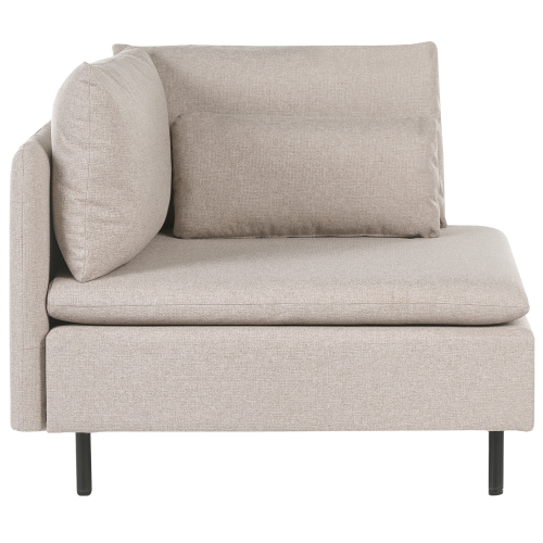 Beliani Corner Seat EGERIS Beige Fabric 1