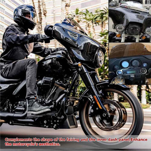 Motorcycle Accessories 9" Wave Windshield Wind Deflector for  Touring Tri/Electra/Street Glide FLHX/I 2014- 2