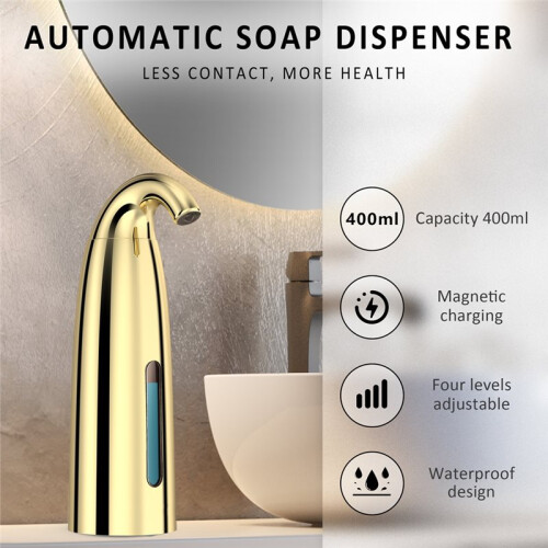 Automatic Liquid Soap Dispenser Touchless, Hand & Dish Countertop Electric Dispenser with Sensor,Waterproof 1