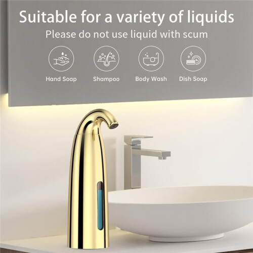Automatic Liquid Soap Dispenser Touchless, Hand & Dish Countertop Electric Dispenser with Sensor,Waterproof