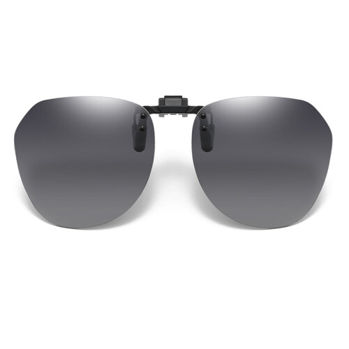 Polarisierte Clip-on-Sonnenbrille mit Etui Grey 1