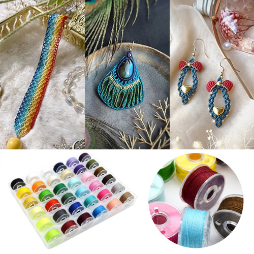 36 Pcs Pre-wound Sewing Thread Bobbins with Storage Case 2