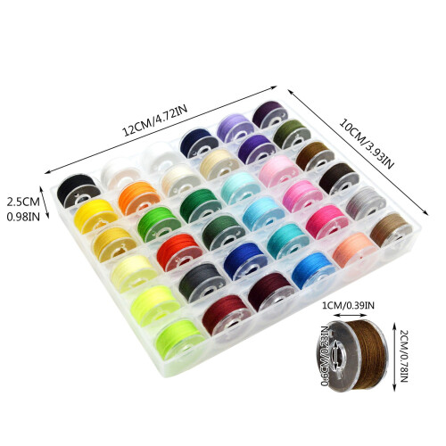 25-farbiges Polyester-Nähgarn-Set, 50 m pro Spule 2