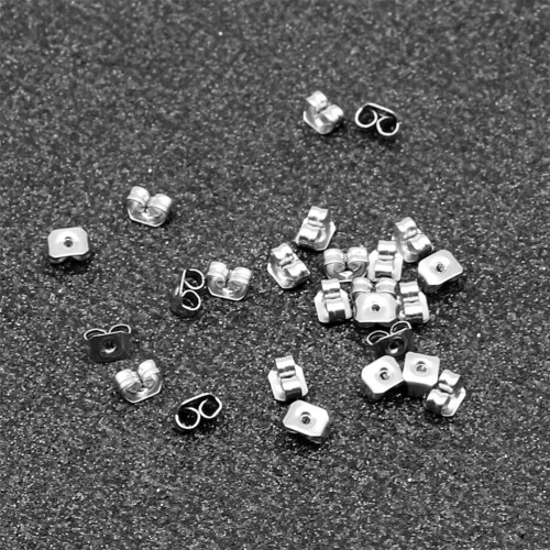 500 fermoirs de boucles d'oreilles en acier inoxydable 2