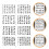 Painting Template Stencil Set for Journal, 8 Pieces 8